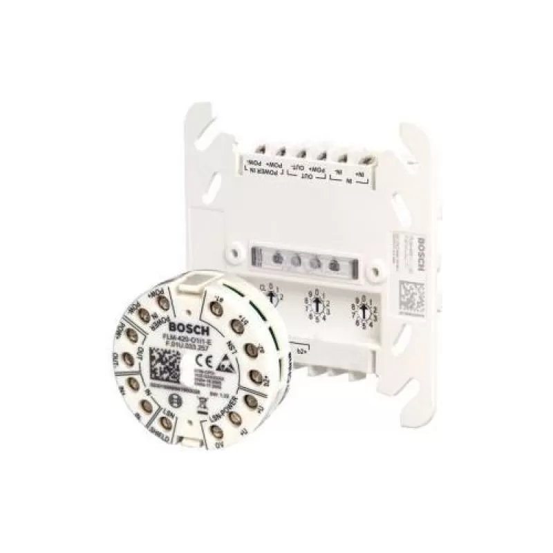 Accesoriu detectie incendiu Bosch FLM-420-O1I1-D Modul interfata 1 intrare monitorizare - 1 iesire open colector