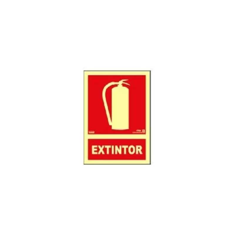 Accesoriu detectie incendiu Cofem Placuta PVC foto luminescenta [Stingator/Extinguisher]