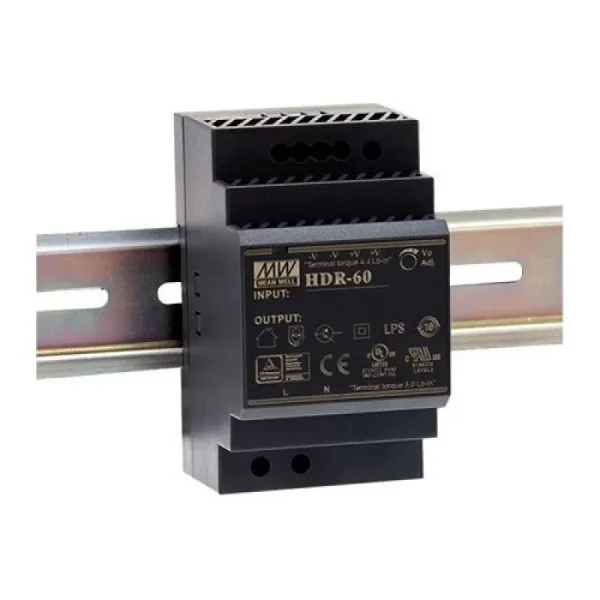 Accesoriu supraveghere Mean Well HDR-60-24 Sursa de alimentare 24V DC