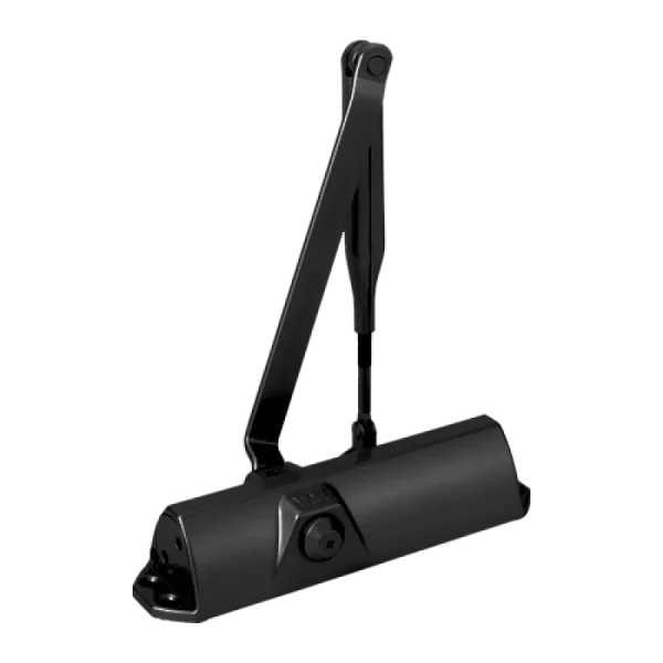 Amortizor hidraulic negru RAL9005 cu brat articulat - DORMA TS68-BLACK