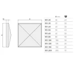 CAPAC PATRAT 40X40 NEGALVANIZAT - imagine 2