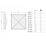 CAPAC PATRAT 60X60 NEGALVANIZAT - imagine 2