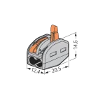 Conector derivatie 2 fire (10 buc.) W-412 - imagine 2