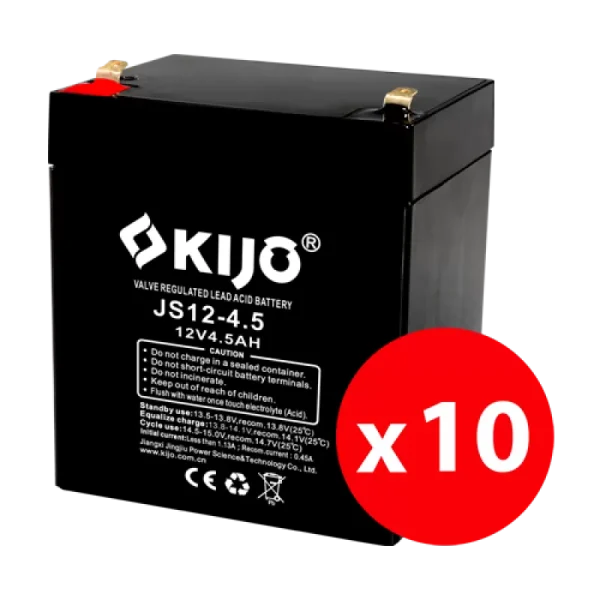 Cutie 10 acumulatori JS12-4.5 - KIJO JS12-4.5-BAX