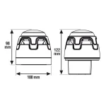 DISPOZITIV ALARMARE OPTICA SI ACUSTICA LED-ALB - imagine 2