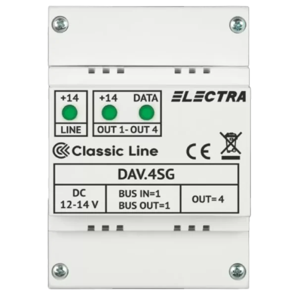 Doza derivatie video DAV.4SG Classic 4 iesiri - ELECTRA DAV.4SG