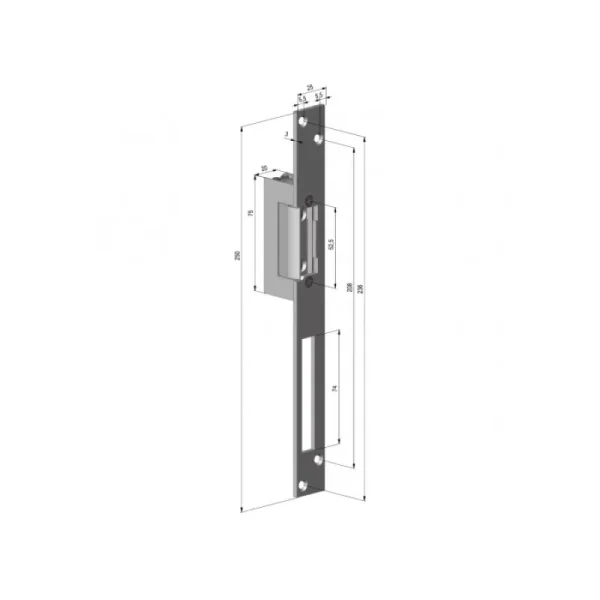 Yala electromagnetica fail locked