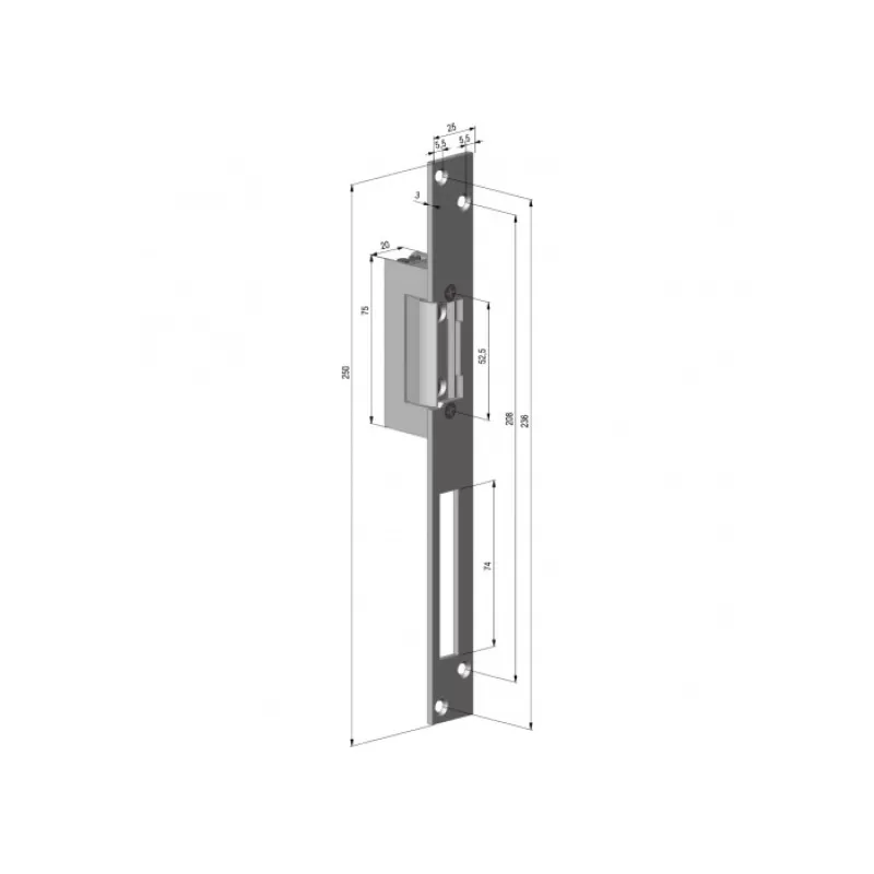 Yala electromagnetica fail locked