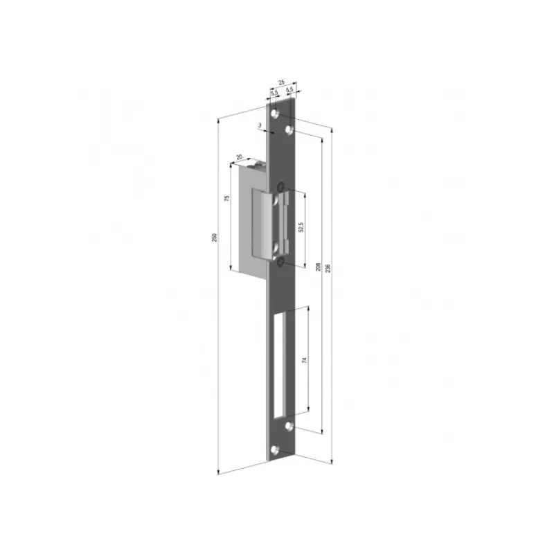 Yala electromagnetica fail locked