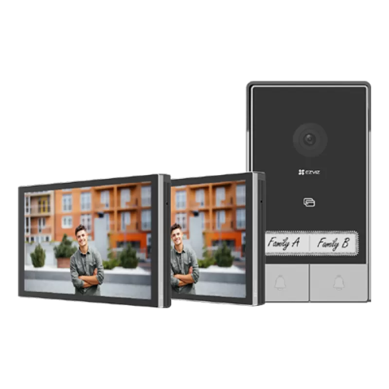 Kit video-interfon 2 familii