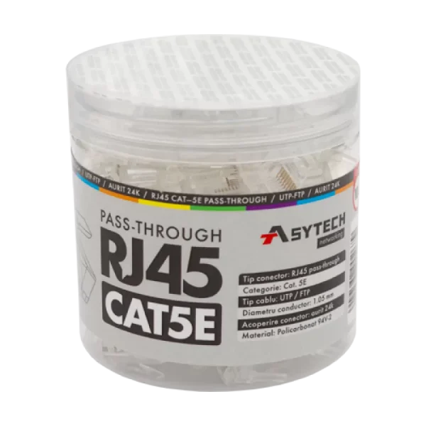 Mufa RJ-45 UTP Cat.5e EZ Passthrough (100 buc) RJ45-CAT5-EZ-JAR