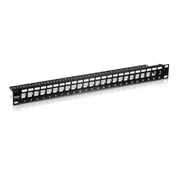 Patch Panel ecranat 24 porturi blank keystone 1U - TRENDnet TC-KP24S
