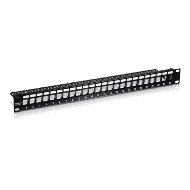 Patch Panel ecranat 24 porturi blank keystone 1U - TRENDnet TC-KP24S