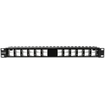 Patch Panel ecranat 24 porturi blank keystone inclinate 1U - TRENDnet TC-KP24SA