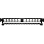 Patch Panel ecranat 24 porturi blank keystone inclinate 1U - TRENDnet TC-KP24SA - imagine 2