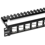 Patch Panel ecranat 24 porturi blank keystone inclinate 1U - TRENDnet TC-KP24SA - imagine 4