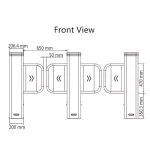 65 cm pentru poarta batanta DS-K3B501SX - HIKVISION DS-K3B501SX/601SX-Dp65/2