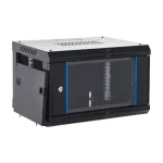 Rack perete 6U 19' 600x450, capacitate incarcare 60 Kg, negru - ASYTECH Networking ASY-6U-6045WL - imagine 4