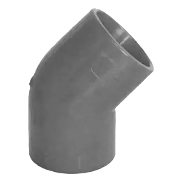 Racord ABS 45Â° gri pentru teava de 25 mm