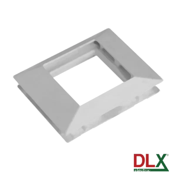 Rama alba simpla pentru aparataj 45x45 mm (2 module) - DLX DLX-102-11