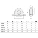 ROATA V GROOVE D80 1 RULMENT CU SUPORT - imagine 2