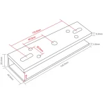 Suport U pt. montaj electromagnet CSE-180P-(S) pe usi din sticla CSE-180P-U - imagine 4