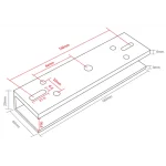 Suport U pt. montaj electromagnet CSE-280P-S pe usi din sticla CSE-280P-U - imagine 4