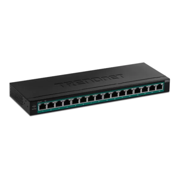 Switch 16 porturi Gigabit PoE/PoE+ 123W - TRENDnet TPE-TG160H