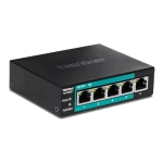 Switch 4 porturi Fast Ethernet Long Range 250m PoE+ 60W