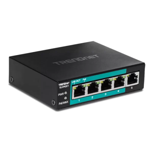 Switch 4 porturi Fast Ethernet Long Range 250m PoE+ 60W