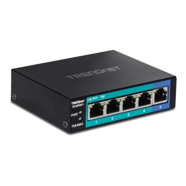 Switch 5 porturi Gigabit PoE+ 35W - TRENDnet TE-GP051
