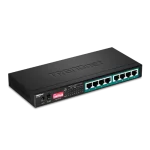 Switch 8 porturi Gigabit Long Range 200m PoE+ - TRENDnet TPE-LG80