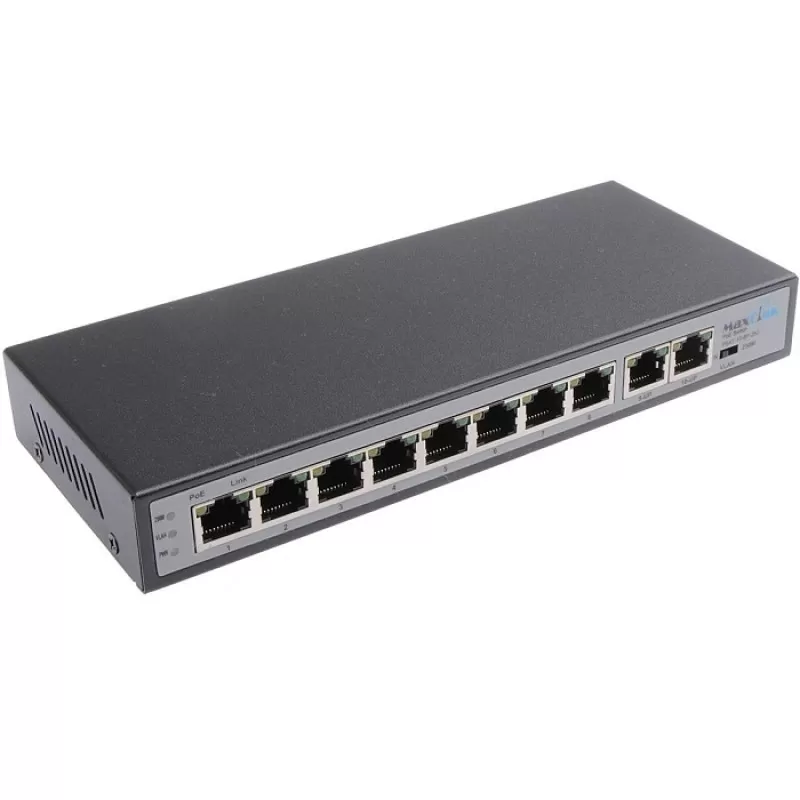 SWITCH 8 PORTURI POE + 2 UPLINK