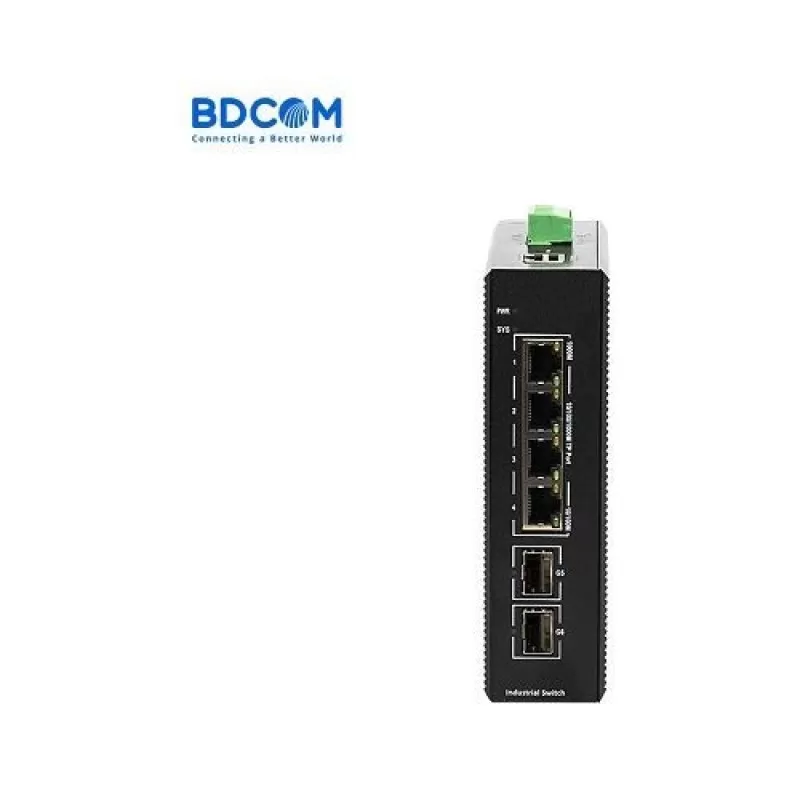 Switch BDCOM IES200-V25-2S4P PoE Industrial cu Management L2+ Full Gigabit 4 porturi PoE