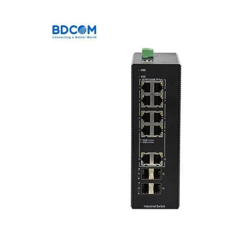 Switch BDCOM IES200-V25-4S2T8P PoE Industrial cu Management L2+ Full Gigabit 8 porturi PoE