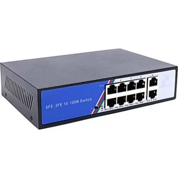 Switch BestNPS NPS08F02GN-GS PoE Switch 8 RJ45 10/100Mbps + 2 RJ45 10/100/1000Mbps