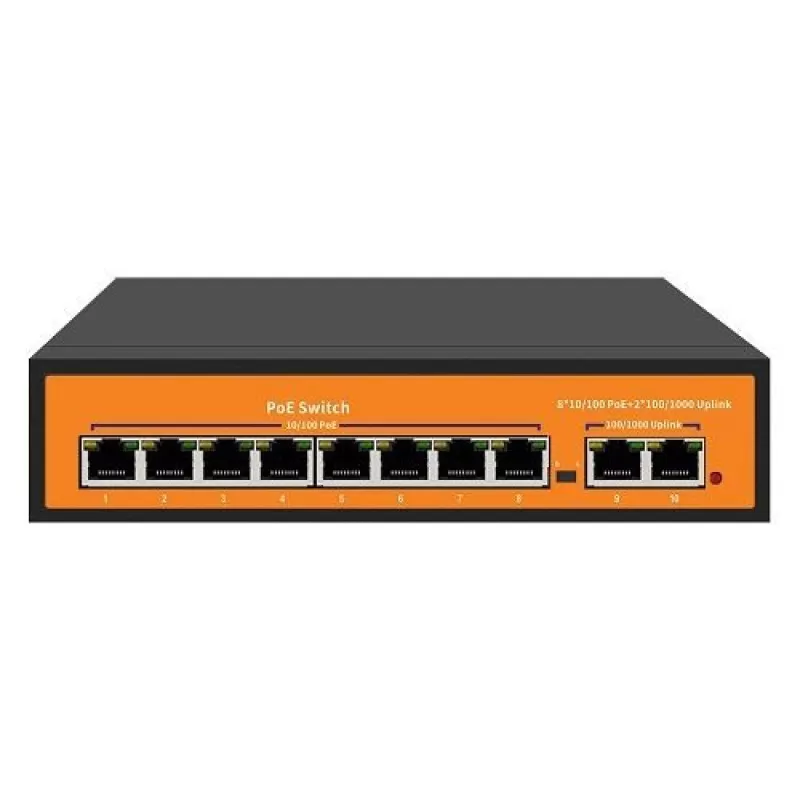 Switch BestNPS NPS08F2GBE PoE 8 x 10/100+2 x 100/1000