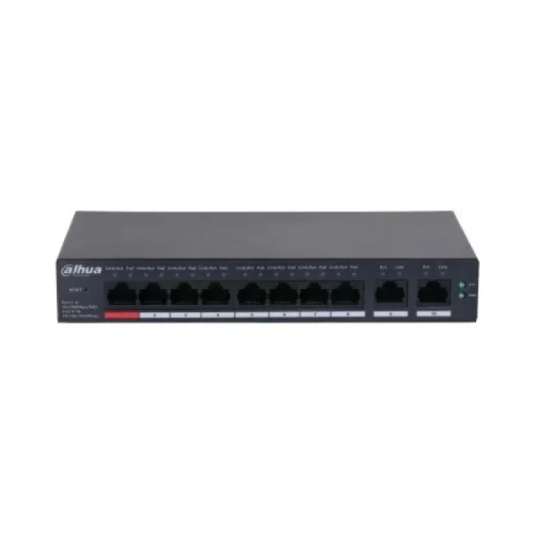 Switch Dahua CS4010-8ET-110 Switch desktop administrat in cloud cu 10 porturi cu PoE cu 8 porturi