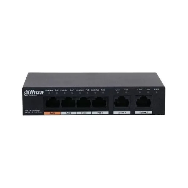 Switch Dahua PFS3006-4GT-60 PoE 4+2 porturi Gigabit
