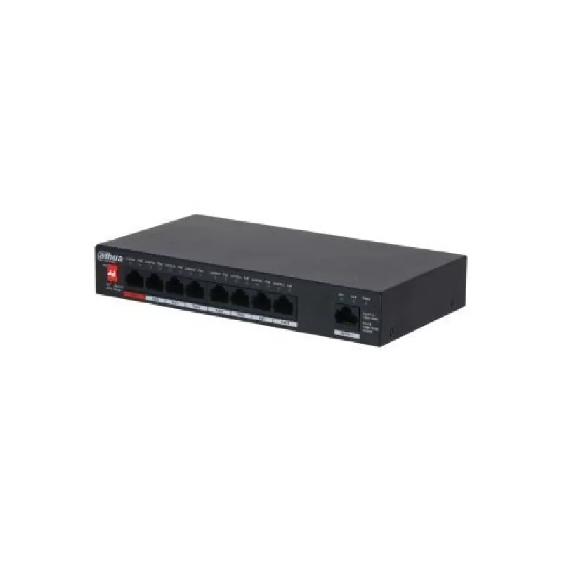 Switch Dahua PFS3009-8ET1GT-96-V2 PoE 8 porturi + 1 port Gigabit