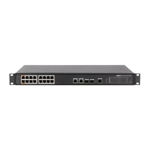 Switch Dahua PFS4218-16ET-240 16 porturi PoE + 2 Port Gigabit + 2 SFP Combo