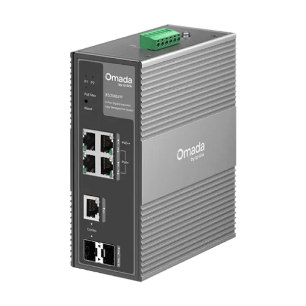 Switch industrial 4 x RJ45 1G PoE+/PoE++