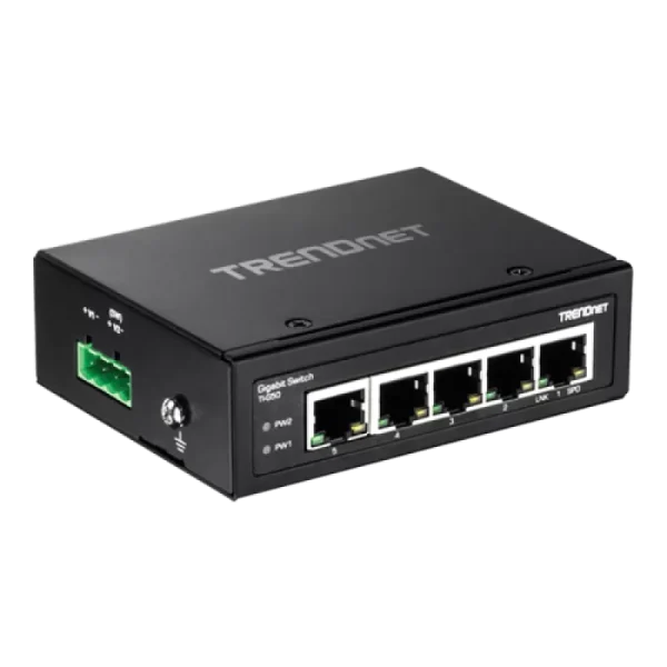 Switch industrial 5 porturi Gigabit DIN-Rail - TRENDnet TI-G50