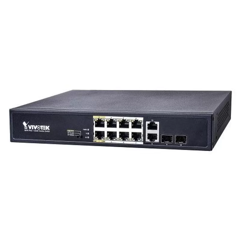 Switch Vivotek AW-FGT-100D-120 Unmanaged Switch 8xFE PoE + 2xGE Combo