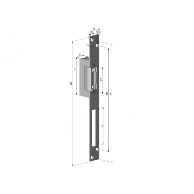 Yala electromagnetica fail locked