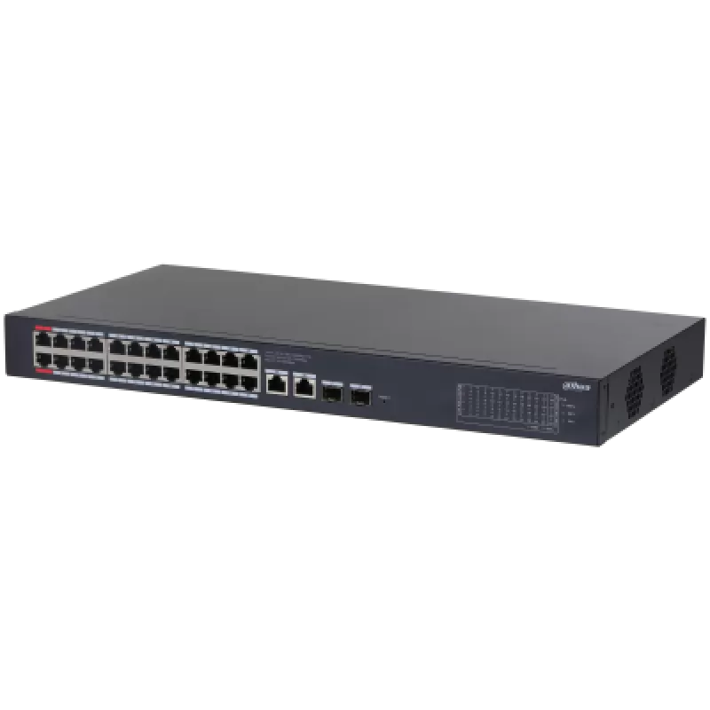 Switch PoE Dahua 28 porturi: 24 x RJ-45 10/100/1000 Mbps